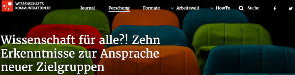 Wissenschaft für alle?! Zehn Erkenntnisse zur Ansprache neuer Zielgruppen